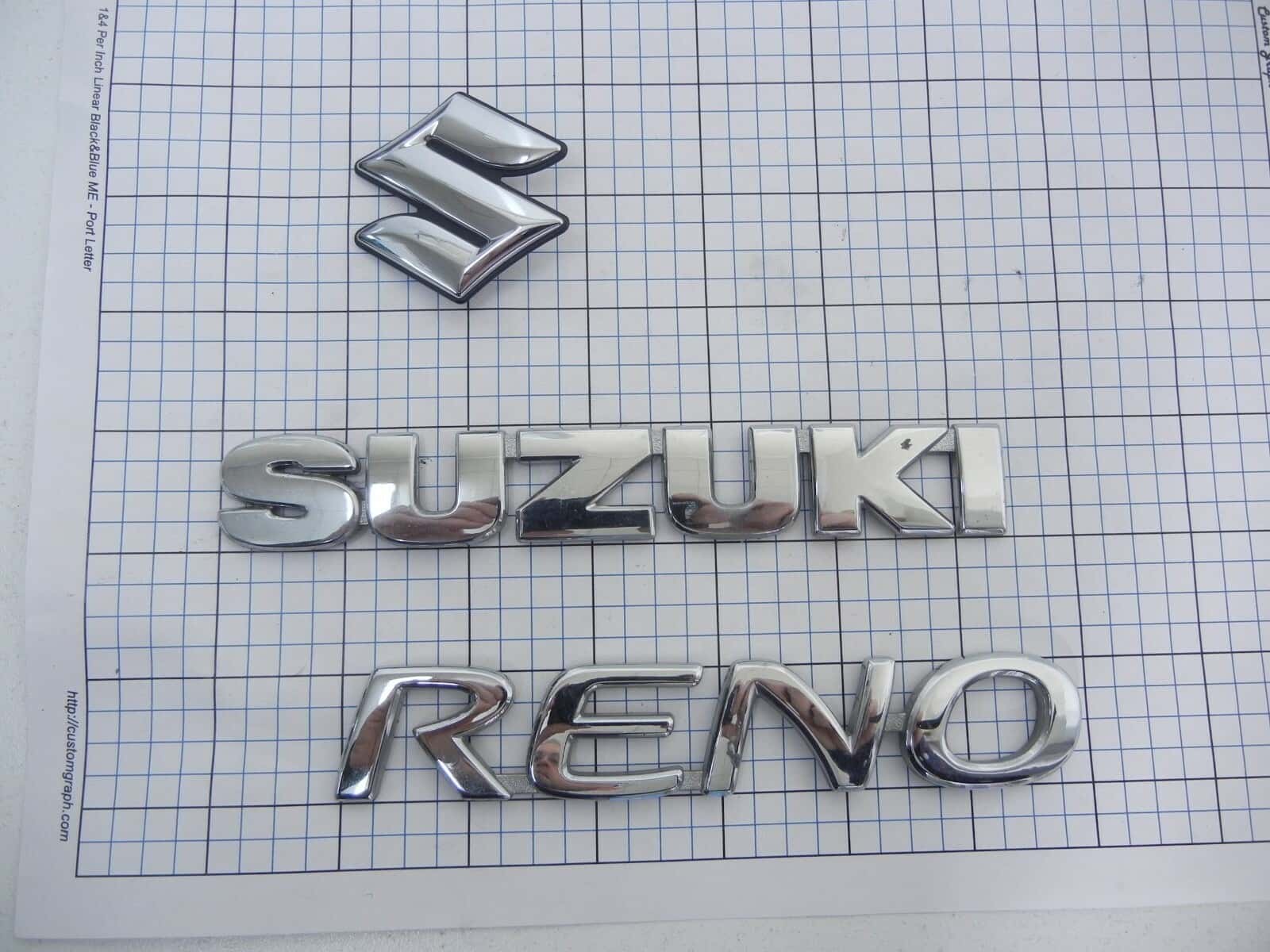 2004-2006 SUZUKI RENO rear trunk emblem logo OEM Full Set 77811-85Z20