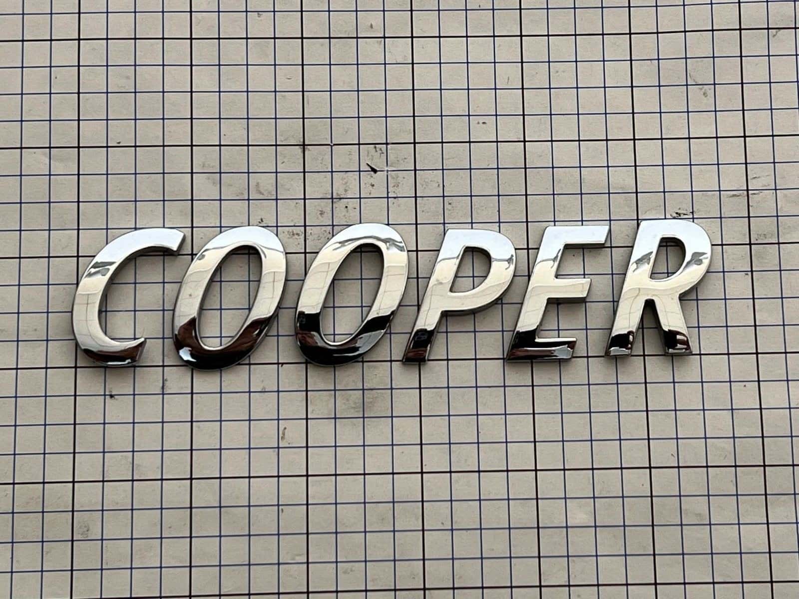 2002-2021 MINI Cooper OEM Rear COOPER Emblem Badge Chrome 51142755617