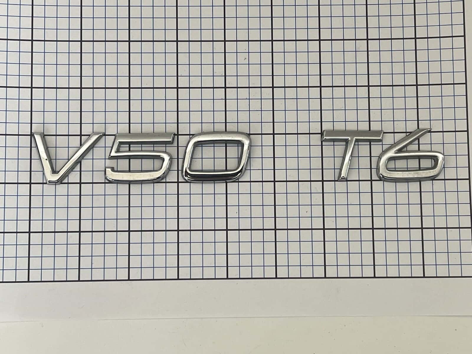 2005-2011 Volvo V50 OEM Rear Trunk Tailgate V50 Emblem Badge Chrome 8620310