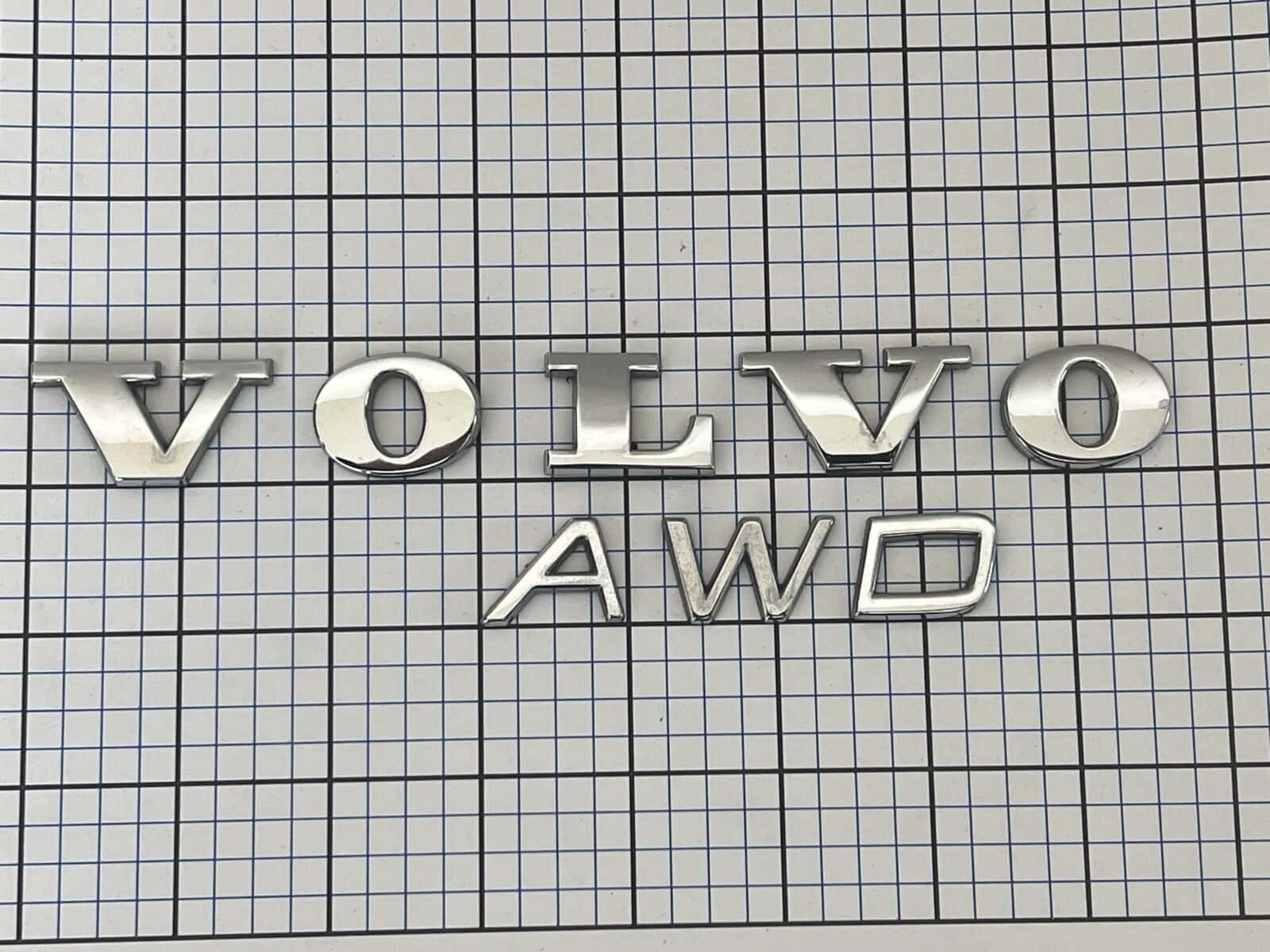 Volvo AWD rear small letters logo OEM Factory Genuine