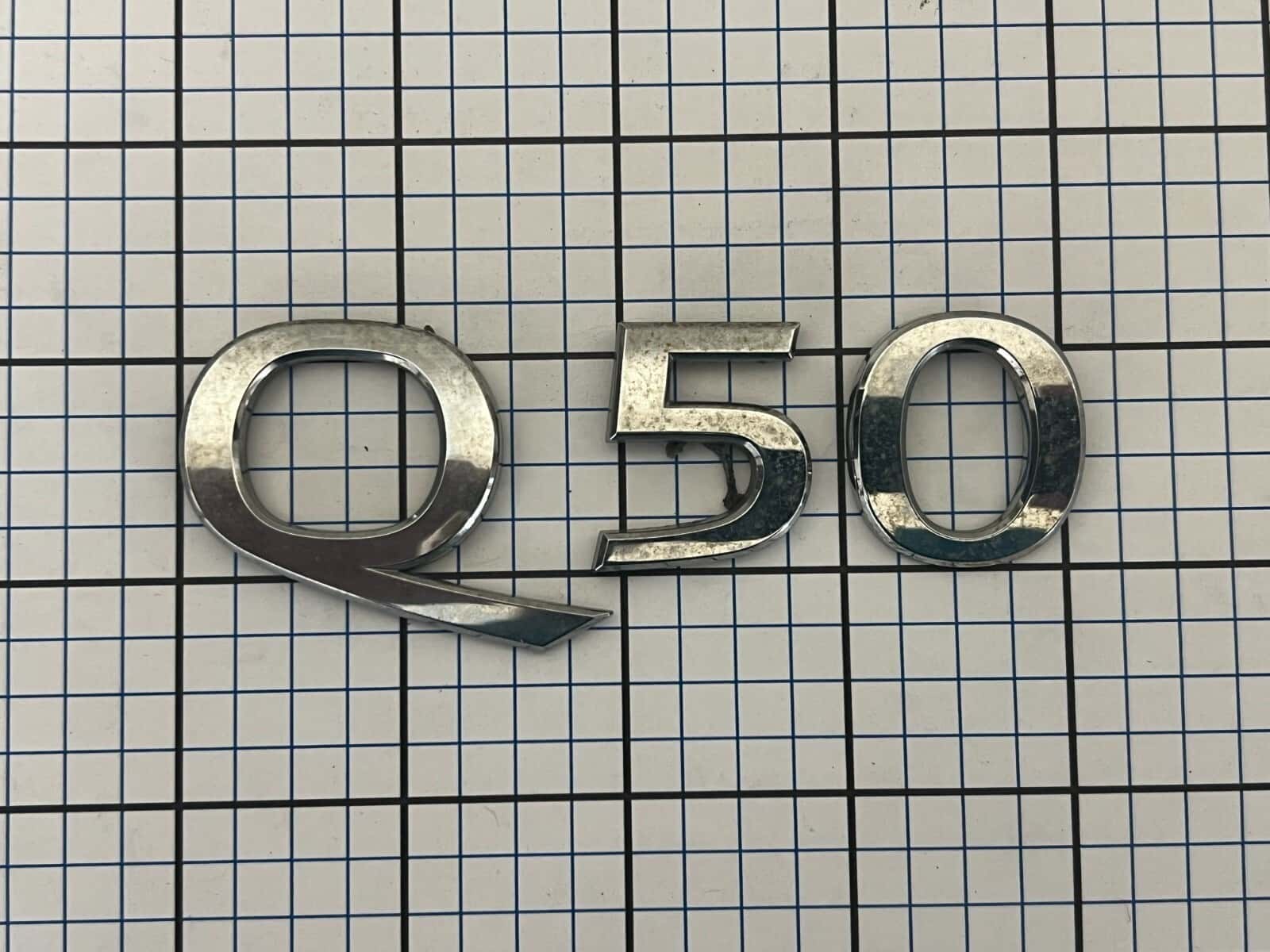Infiniti Q50 sedan 2014 trunk emblem badge letters OEM Factory Genuine