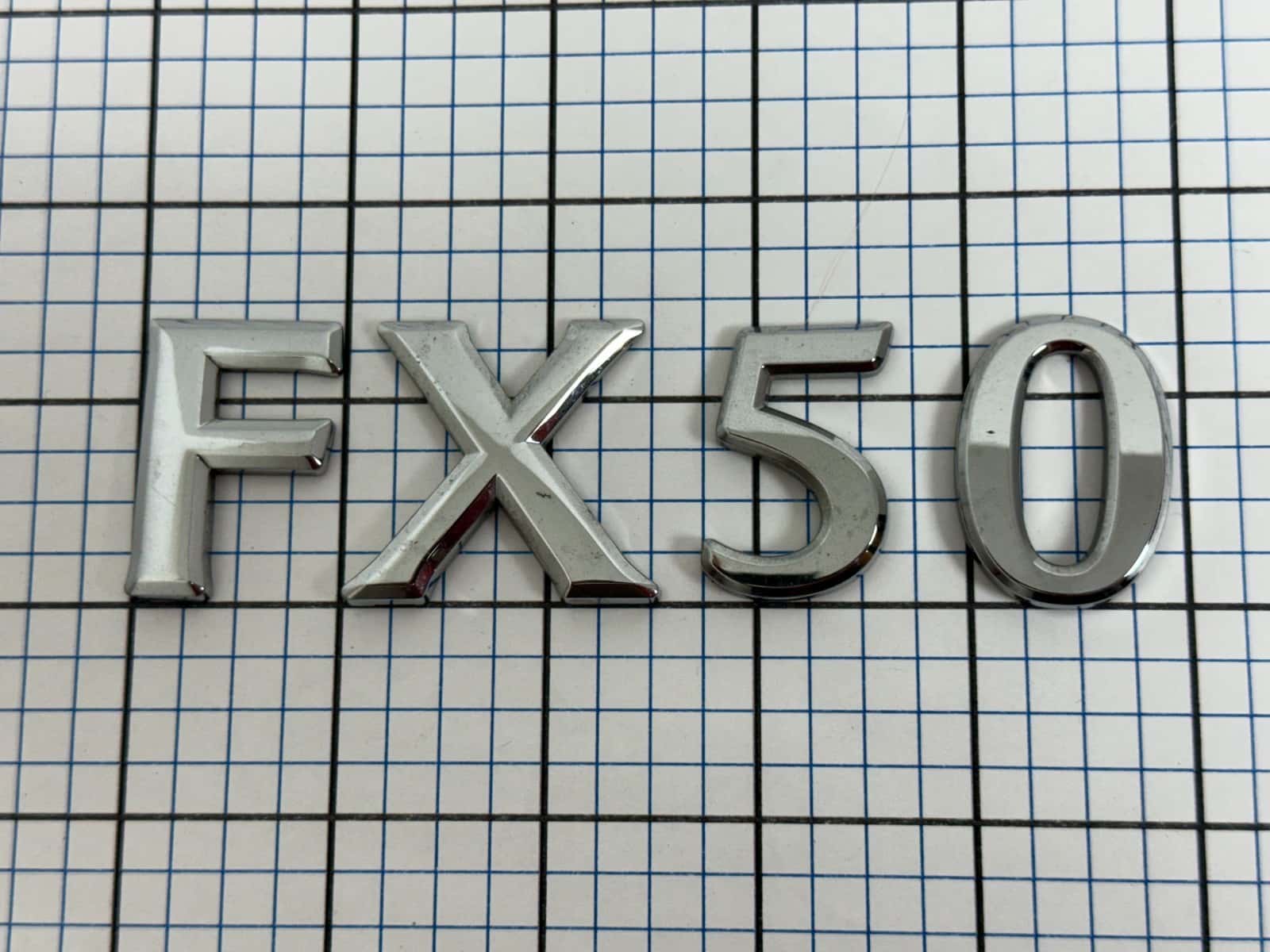 Infiniti FX50 09- 13 trunk emblem letters set OEM Factory Genuine
