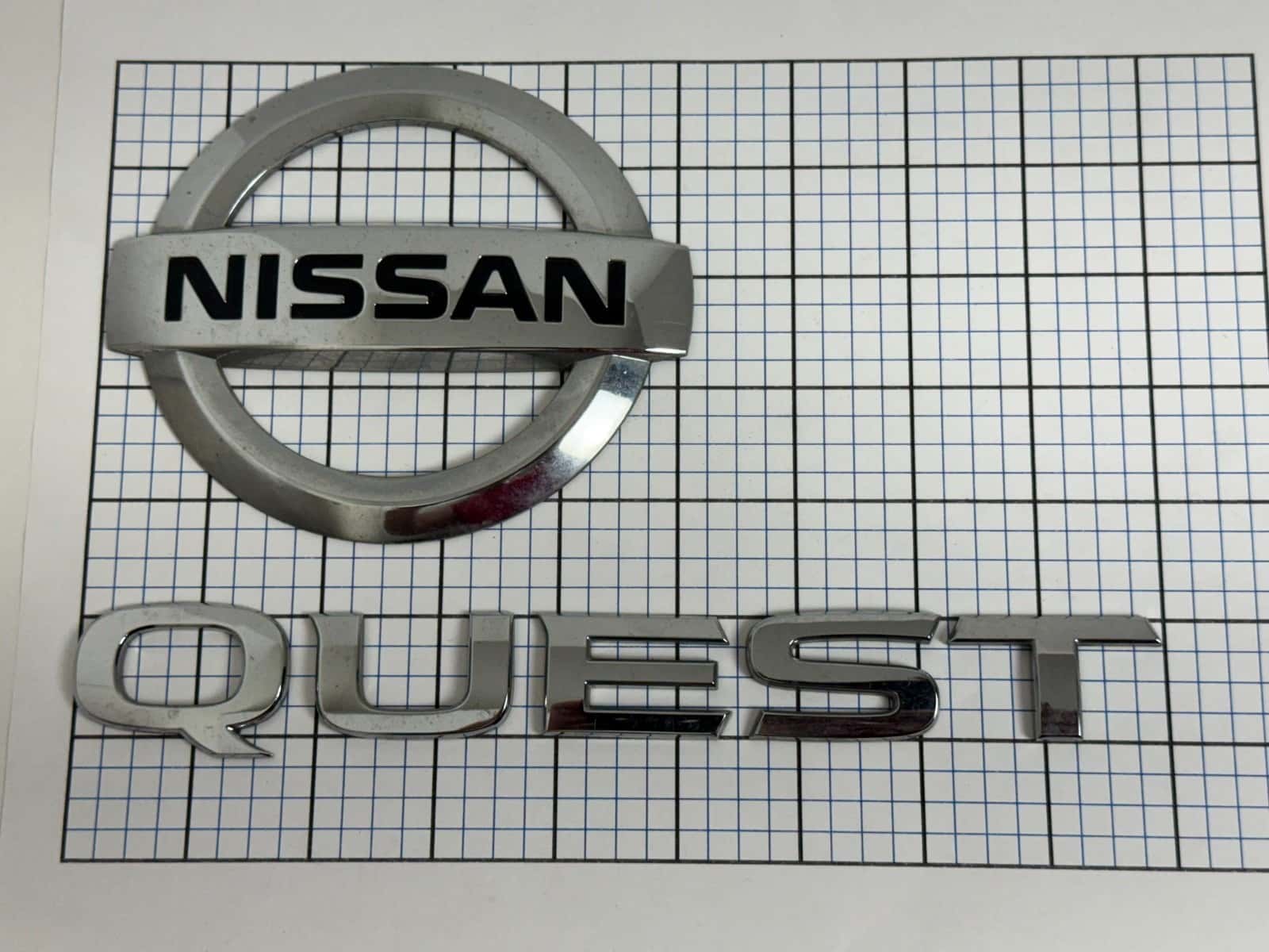 Nissan QUEST 2011- 2017 trunk liftgate emblem full set genuine OEM 90895-1JA0A