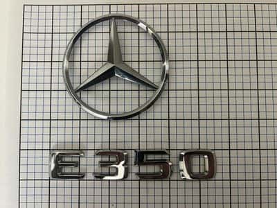 2010-2016 Mercedes Benz W212 E350 trunk star emblem badge logo set OEM Genuine