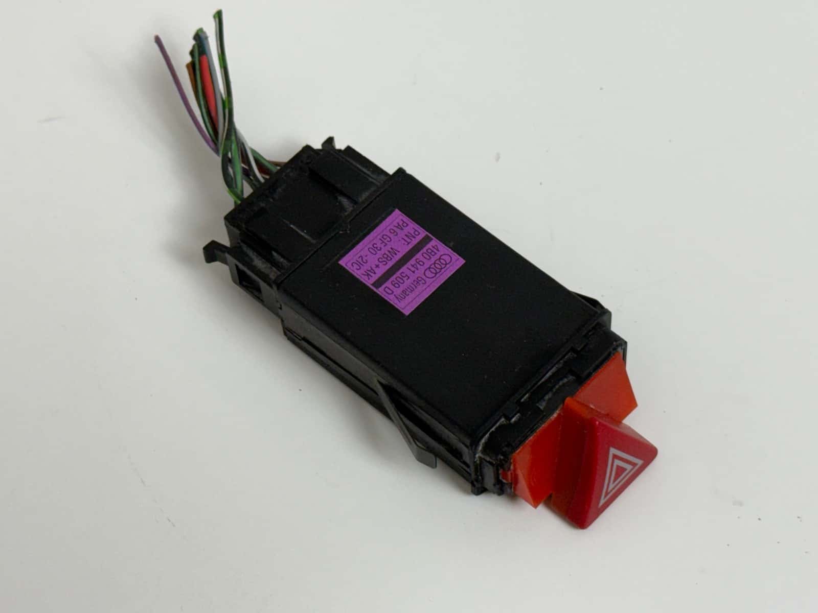 1998-2005 Audi A6 C5 Allroad S6 RS6 Hazard Flasher Switch 4B0941509D OEM