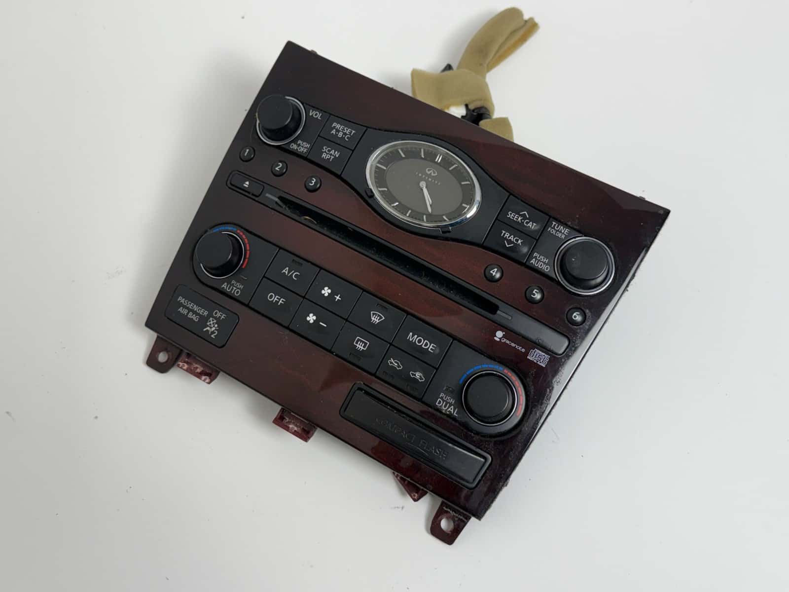 2008-2009 Infiniti EX35 Radio Climate Control Woodgrain Panel OEM 68260-1BA2A