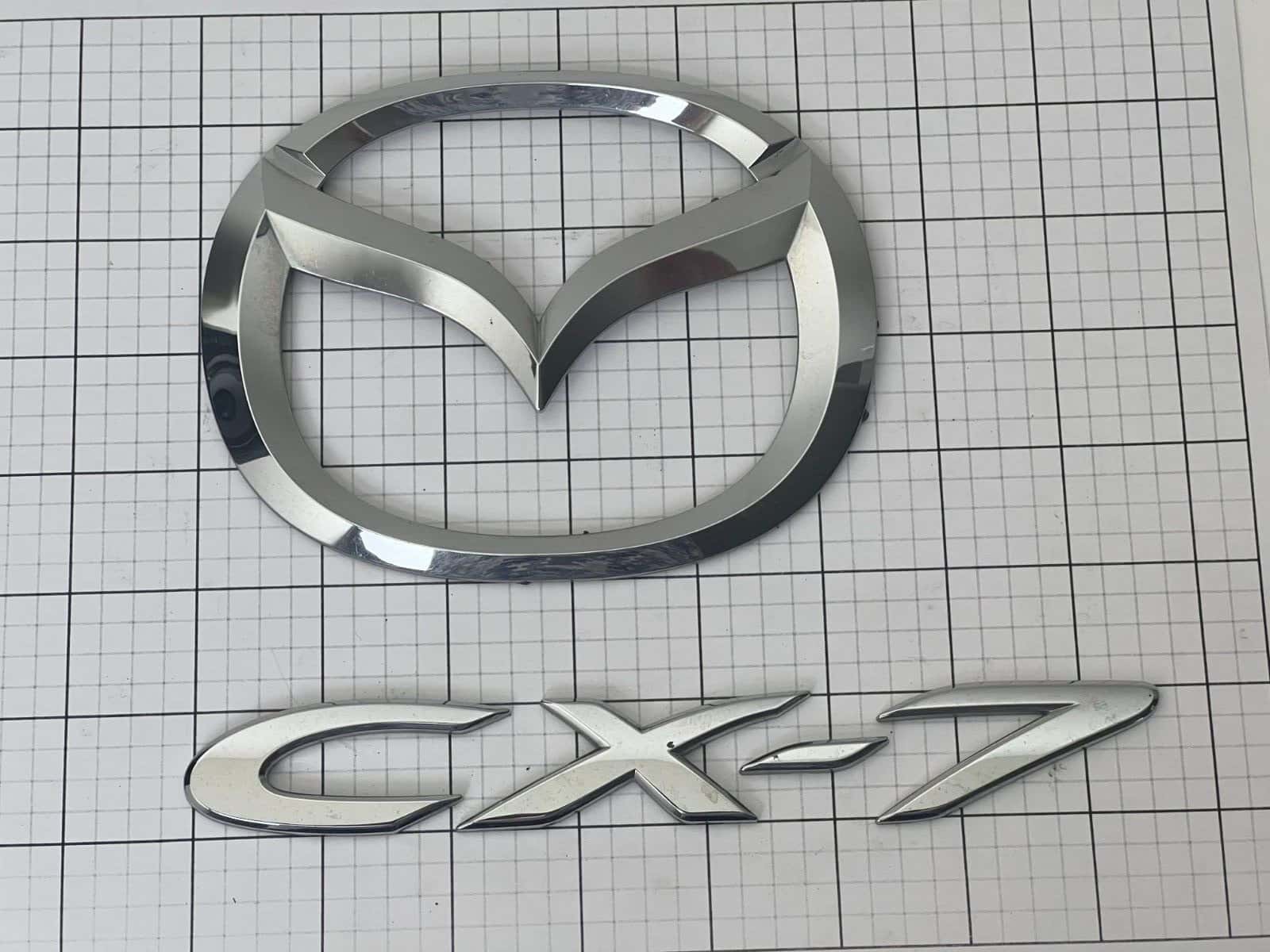 MAZDA CX-7 rear trunk main emblem CX7 logo set OEM Factory Genuine