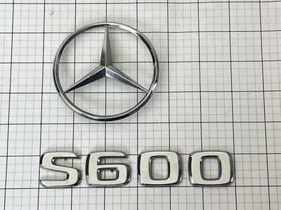Mercedes Benz W220 S600 trunk star emblem badge logo set OEM Factory Genuine