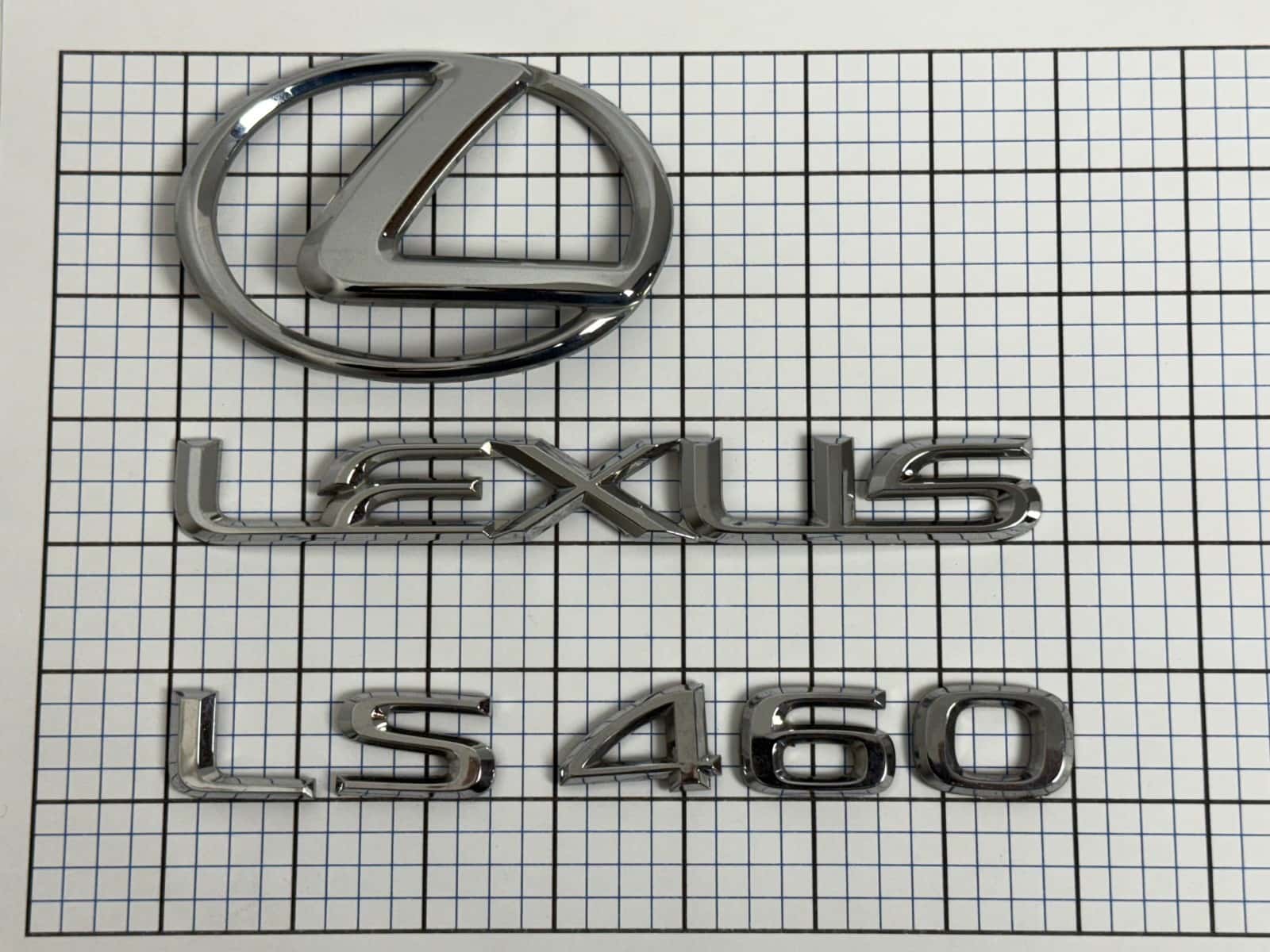 Lexus LS460 2007 - 2012 rear trunk emblem logo full set OEM