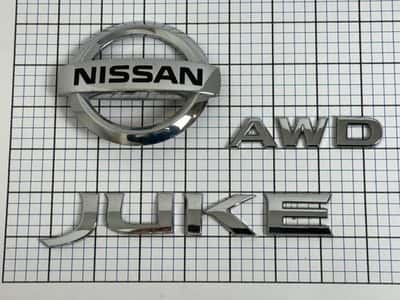 Nissan JUKE AWD trunk liftgate emblem full set genuine OEM