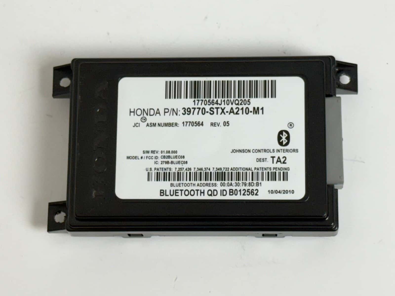 2010-2013 ACURA MDX TECH ADVANCE HFL HFT OEM Bluetooth Module 39770-STX-A210-M1