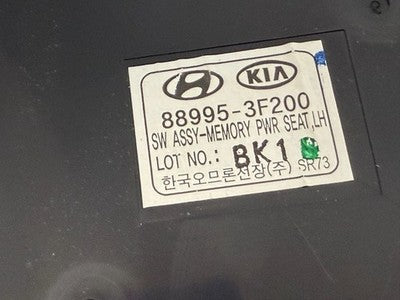 KIA AMANTI 2009 LEFT DRIVER SEAT POWER SWITCH MEMORY 88995-3F200 WITH TWEATER