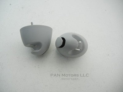 MINI Cooper R56 sun visor clip light gray left right pair 06-12 OEM