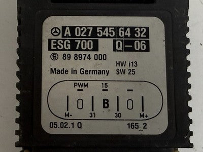 Mercedes W220 2000 S500 CL500  HVAC Auxiliary Fan Control Unit 0275456432 OEM