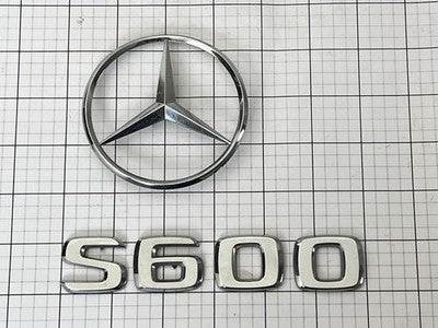 Mercedes Benz W220 S600 trunk star emblem badge logo set OEM Factory Genuine