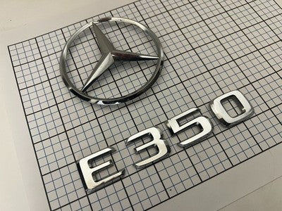 2010-2016 Mercedes Benz W212 E350 trunk star emblem badge logo set OEM Genuine