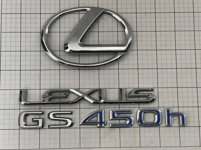 Lexus GS450h 2006 - 2009 rear trunk emblem logo full set GS 450h HYBRID OEM