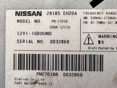INFINITI M35 M45 2006 2007 Clarion CD Player Receiver OEM 28185EH20A