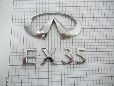 Infiniti EX35 08 - 12 trunk emblem badge logo full set OEM Factory Genuine