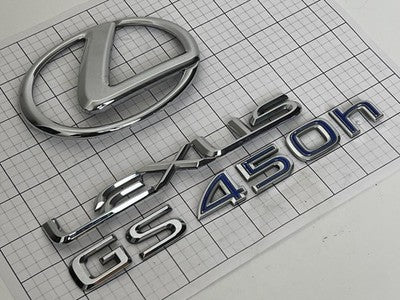 Lexus GS450h 2006 - 2009 rear trunk emblem logo full set GS 450h HYBRID OEM