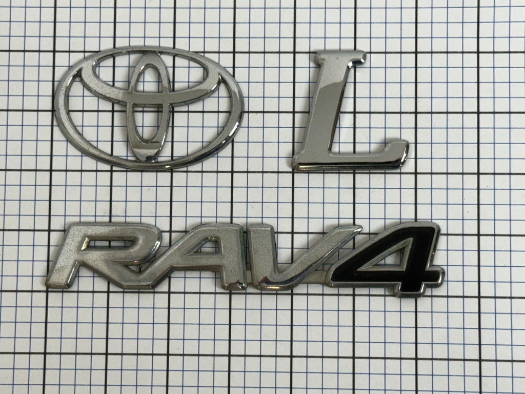 2006-2008 Toyota RAV4 XA30 OEM rear liftgate emblem set 75431-0R060