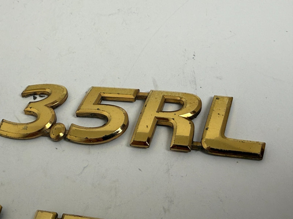2003-2004 Acura 3.5RL rear gold package  emblem full set 75700-SZ3-A200 OEM
