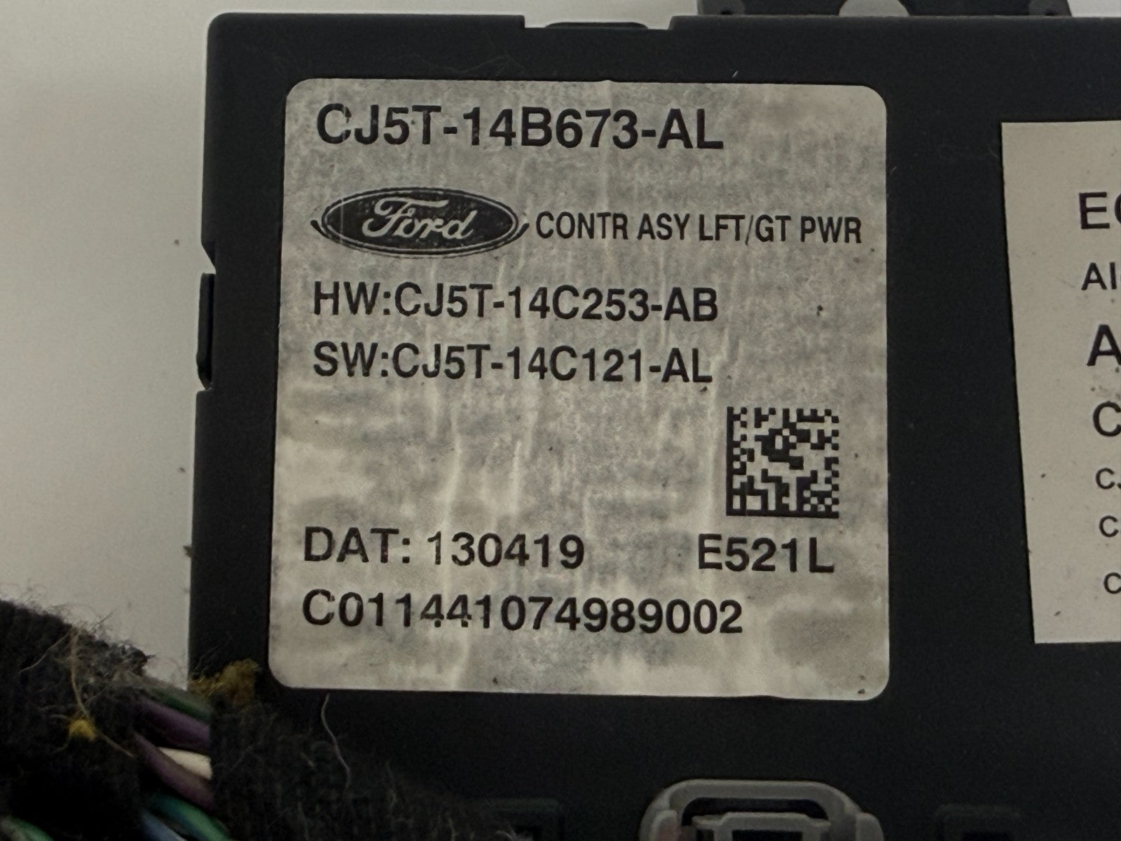 2013-2016 Ford Escape Power Liftgate Tailgate Control Module CJ5T-14B673-AL OEM