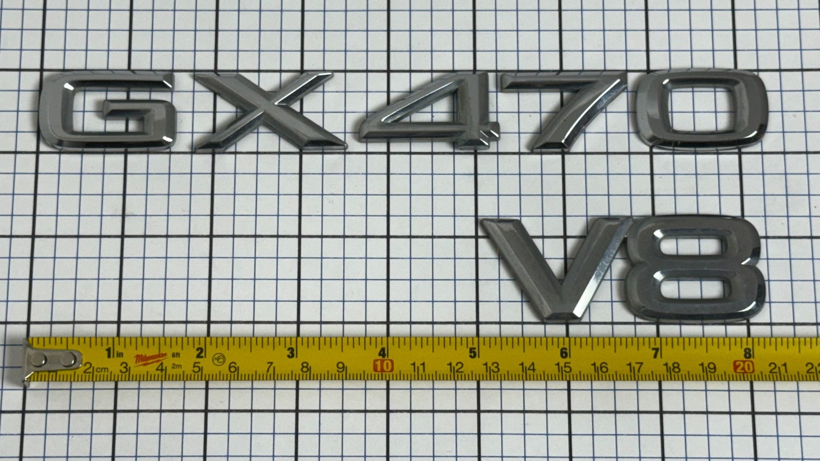 2003-2009 Lexus GX470 V8 rear trunk emblem letters only right side OEM