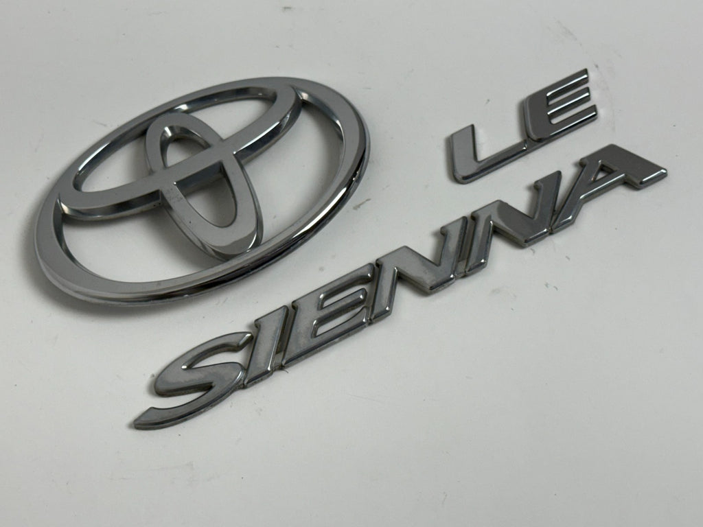2004-2010 Toyota Sienna LE XL20 OEM rear liftgate emblem set 75441-08030