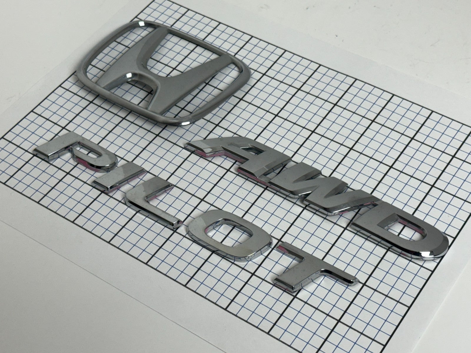 2016–2022 HONDA Pilot AWD rear trunk emblem badge logo OEM Full Set