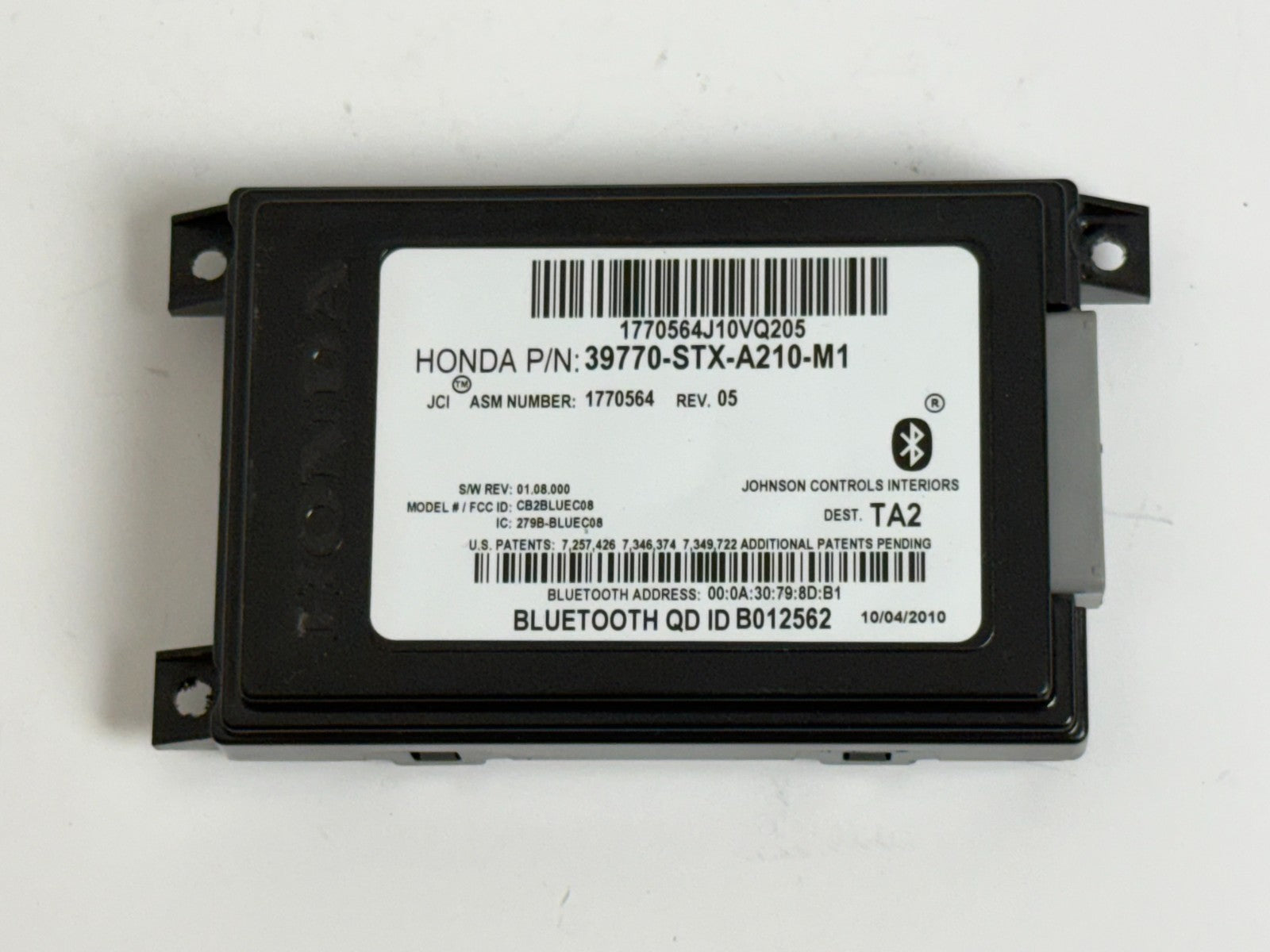 2010-2013 ACURA MDX TECH ADVANCE HFL HFT OEM Bluetooth Module 39770-STX-A210-M1