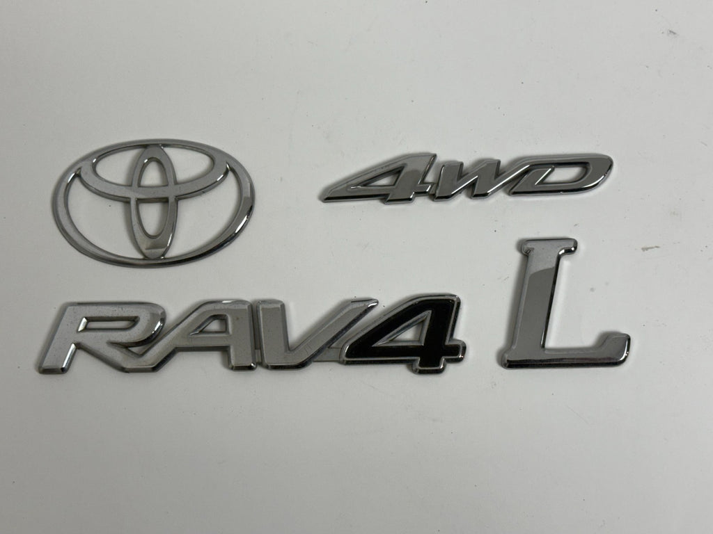 2006-2008 Toyota RAV4 L 4WD XA30 OEM rear liftgate emblem set 75431-0R060