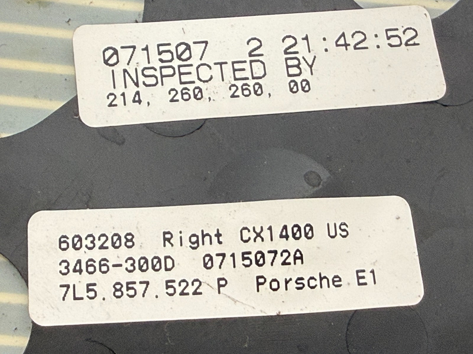 2007-2010 PORSCHE CAYENNE OEM Right Side Mirror Glass Auto Dim Passenger