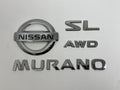 2009-2012 Nissan Murano SL AWD Rear Trunk Emblem Badge Set OEM 90894-1AA0A