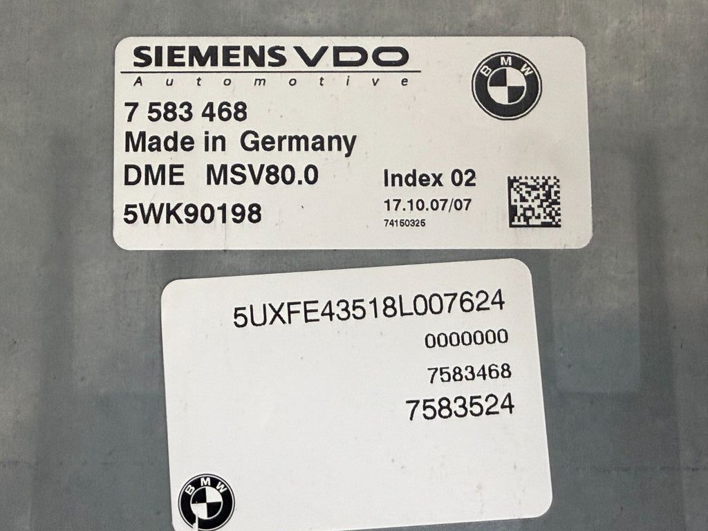 2007-2010 BMW X5 3.0 E70 N52 OEM DME 7583468 ENGINE COMPUTER MODULE ECU ECM PCM