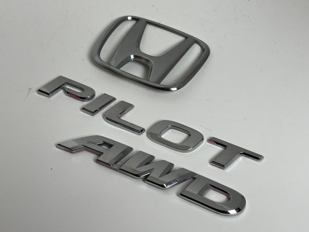 2016–2022 HONDA Pilot AWD rear trunk emblem badge logo OEM Full Set