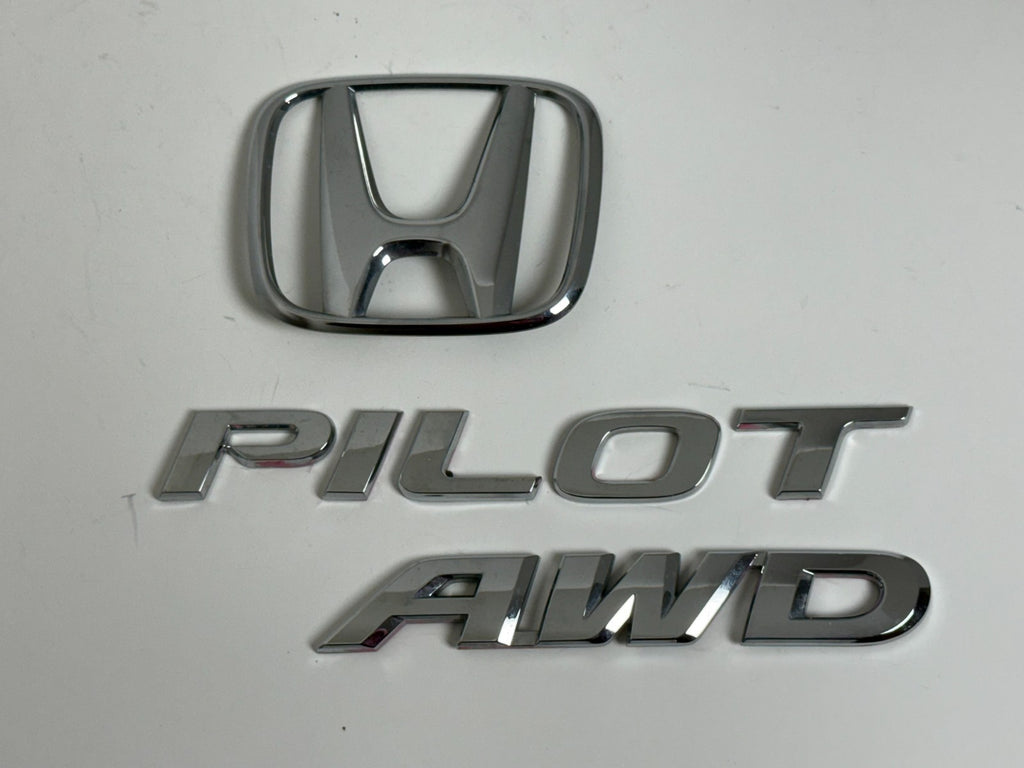 2016–2022 HONDA Pilot AWD rear trunk emblem badge logo OEM Full Set