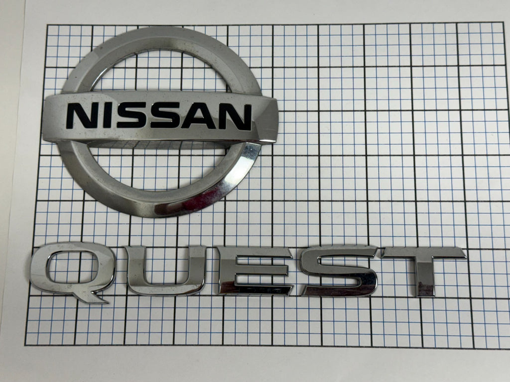 Nissan QUEST 3.5SE 2011- 2017 trunk liftgate emblem full set genuine  OEM