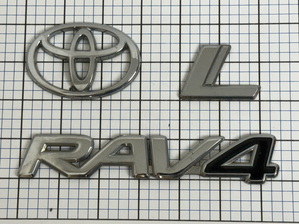 2001-2005 Toyota RAV4 XA20 OEM rear liftgate emblem set 75471-42020