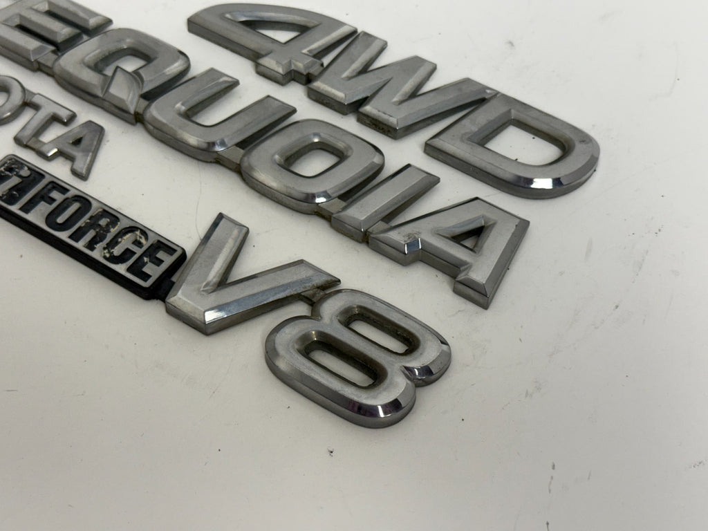 2001-2007 TOYOTA SEQUOIA iFORCE V8 4WD OEM REAR EMBLEM SET 75443-34010