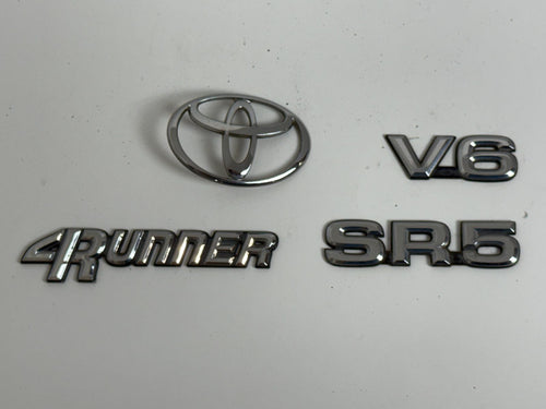 1990-1995 Toyota 4Runner V6 SR5 OEM rear liftgate emblem set 75441-89103