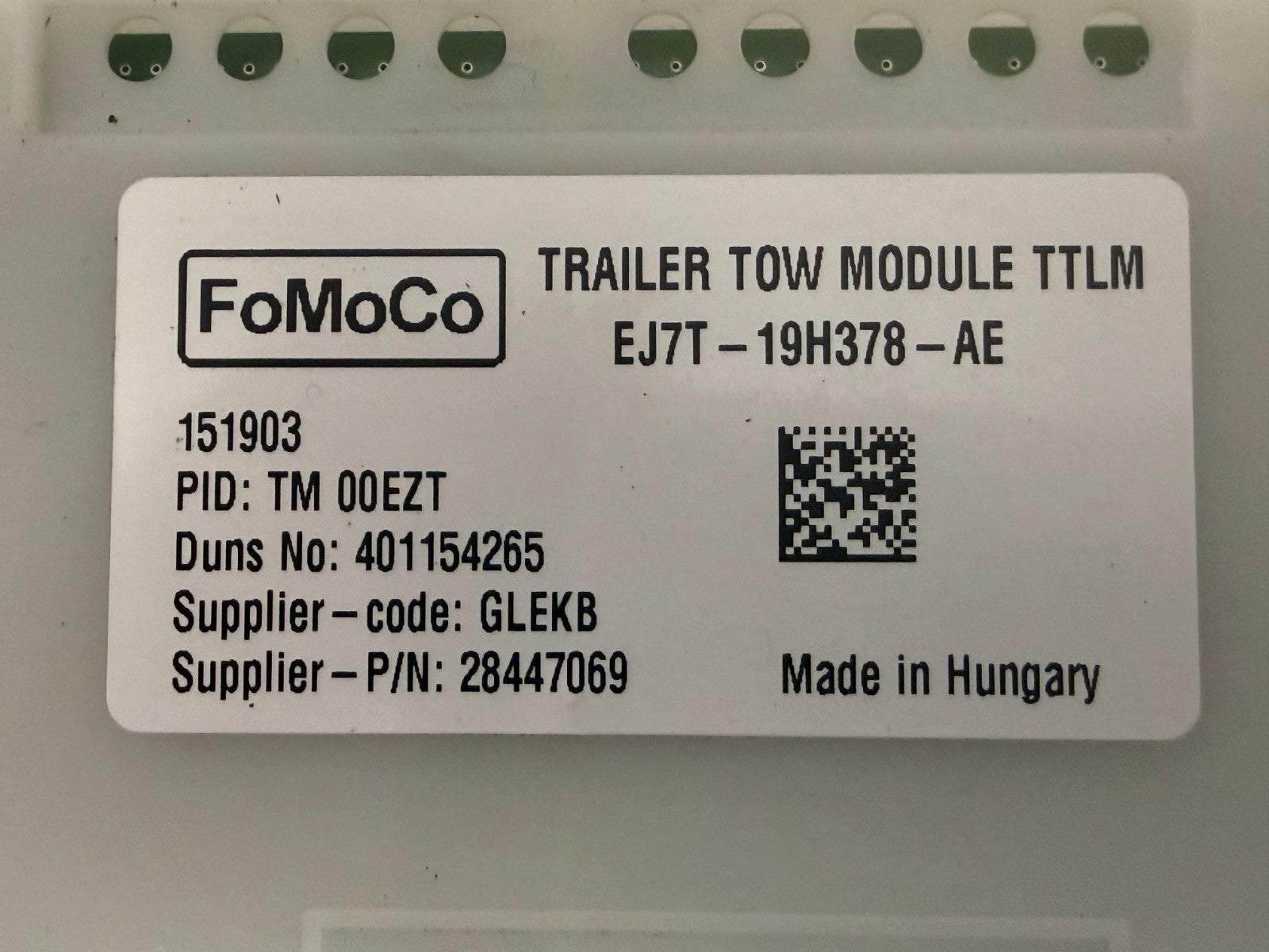 2015-2019 LINCOLN MKC OEM Trailer Tow Sway Control Module EJ7T-19H378-AE