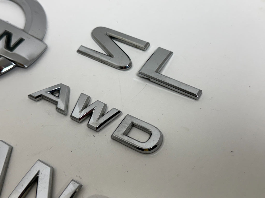 2009-2012 Nissan Murano SL AWD Rear Trunk Emblem Badge Set OEM 90894-1AA0A