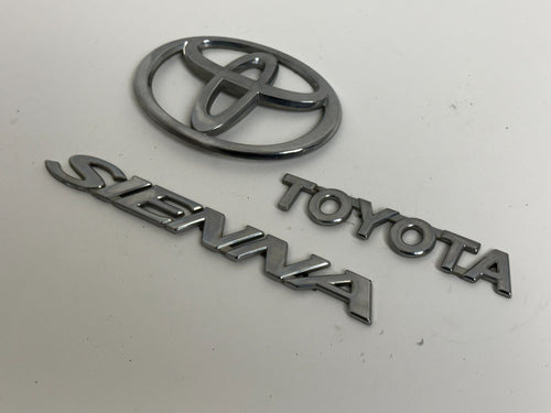 2004-2010 Toyota Sienna XL20 OEM rear liftgate emblem set 75441-08030
