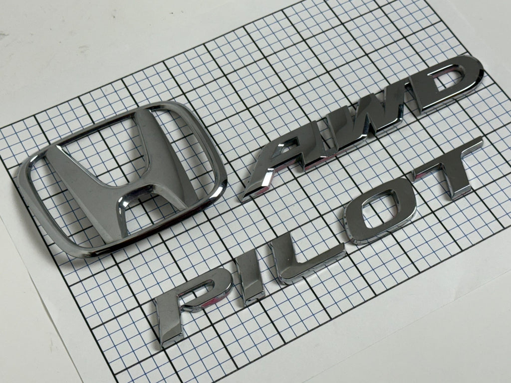 2016–2022 HONDA Pilot AWD rear trunk emblem badge logo OEM Full Set