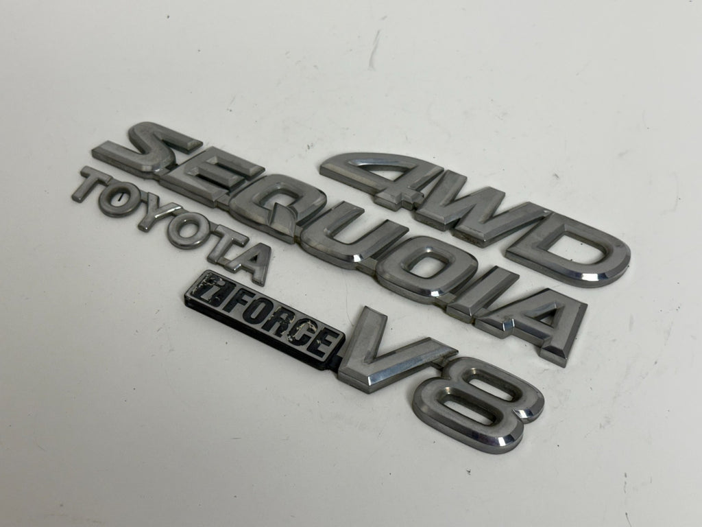 2001-2007 TOYOTA SEQUOIA iFORCE V8 4WD OEM REAR EMBLEM SET 75443-34010
