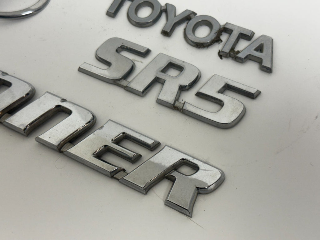 2001-2002 Toyota 4Runner SR5 OEM rear liftgate emblem set 75441-35010