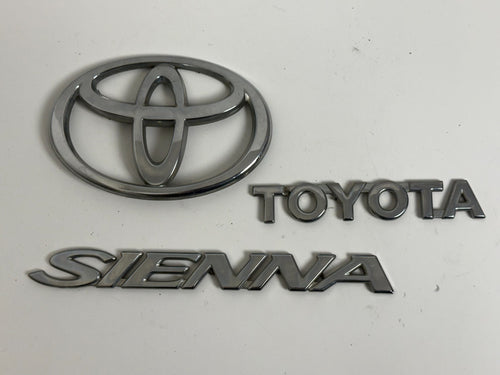 2004-2010 Toyota Sienna XL20 OEM rear liftgate emblem set 75441-08030