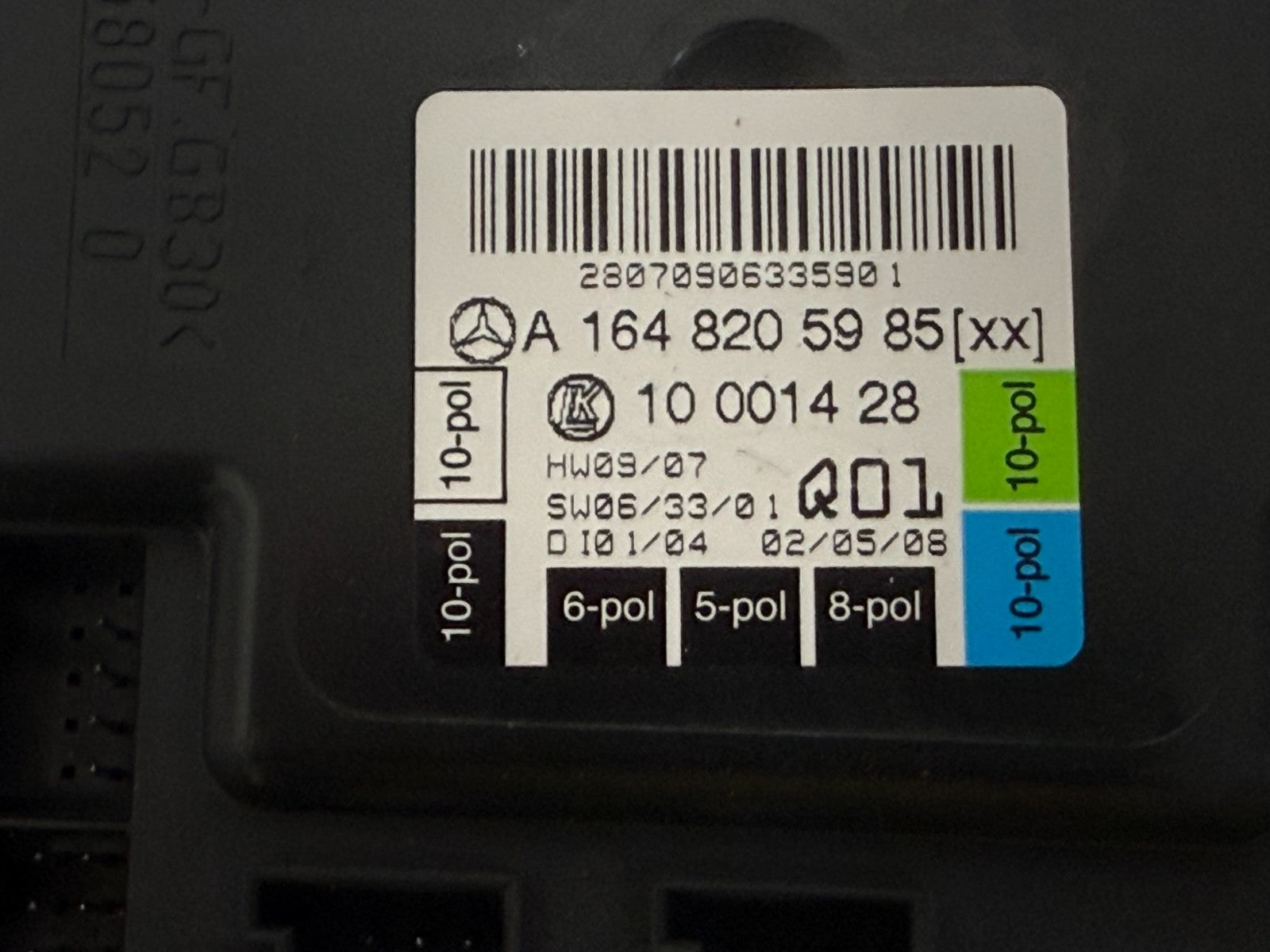 2006-2011 Mercedes W164 ML350 OEM Front Left Door Control Module A1648209385