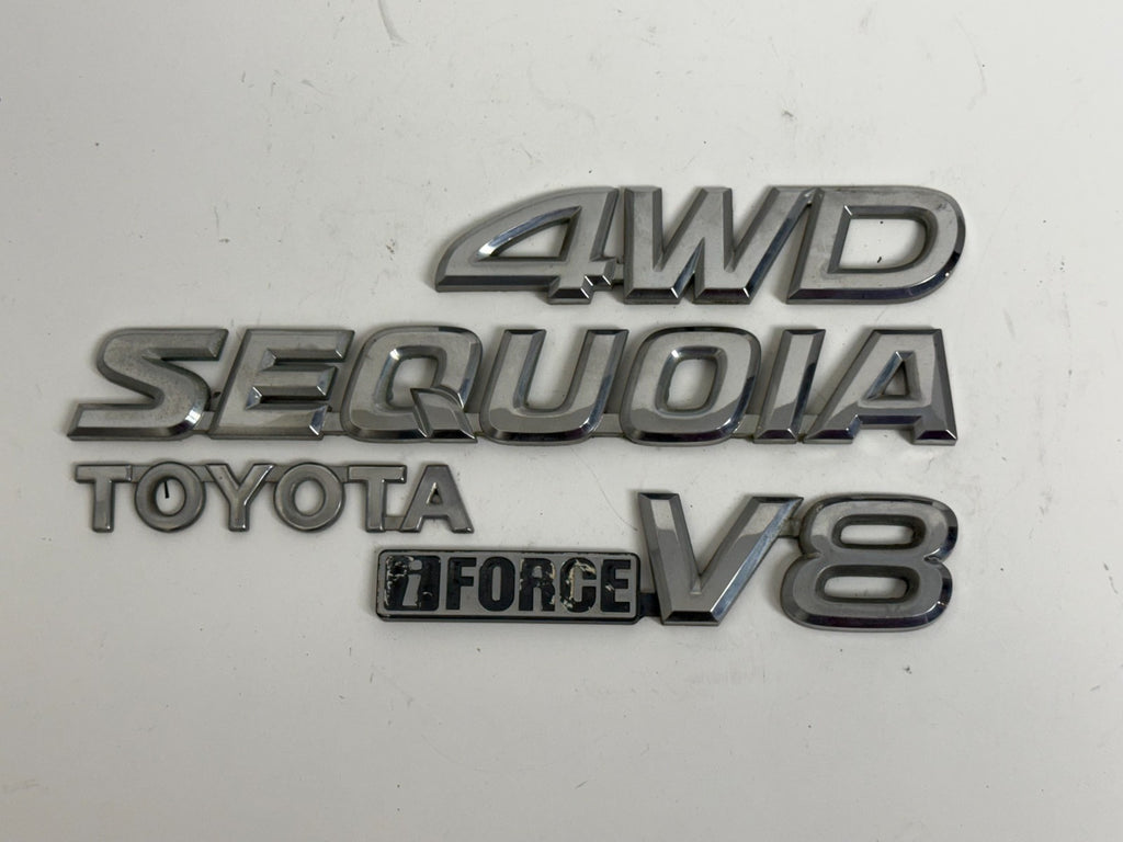 2001-2007 TOYOTA SEQUOIA iFORCE V8 4WD OEM REAR EMBLEM SET 75443-34010